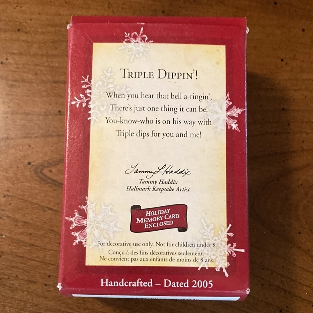 NIB HALLMARK 2005 Keepsake Ornament- Triple Dippin
